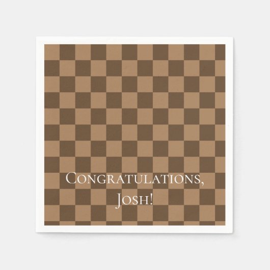 ソフトチョコレートスクウェア スタンダードカクテルナプキン (正面)