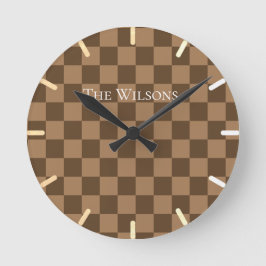 ソフトチョコレートスクウェア ラウンド壁時計