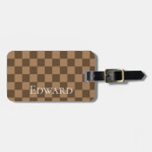 ソフトチョコレートスクウェア ラゲッジタグ (正面横)