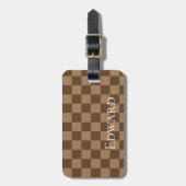 ソフトチョコレートスクウェア ラゲッジタグ (正面縦)