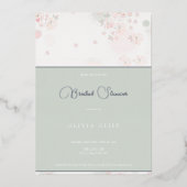 ソフトティーバラブライダルシャワーフォイル招待状 箔招待状 (正面)