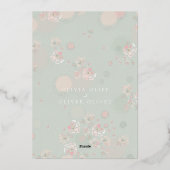 ソフトティーバラブライダルシャワーフォイル招待状 箔招待状 (裏面)