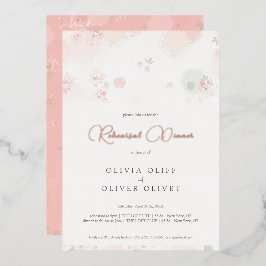 ソフトティーバラリハーサルディナー 箔招待状