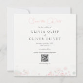 ソフトティーバラ結婚式日付を保存 招待状 (裏面)