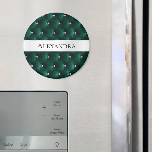 ソフトティール（緑がかった色）グリーンラグジュアリーフェイクベルベット名 マグネット (インサイチュ (冷蔵庫))