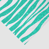 ソフトティール(緑がかった色)ブルーグリッターゼブラアニマルプリント 薄葉紙 (詳細)