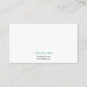 ソフトティール(緑がかった色)抽象芸術波マッサージセラピー 名刺 (裏面)