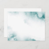 ソフトティール（緑がかった色）水カラー抽象芸術フレーム ノートカード (正面/裏面)