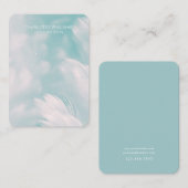 ソフトティール(緑がかった色)花びらジュエリーディスプレイカード 名刺 (正面/裏面)