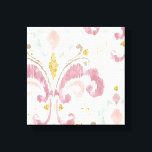 ソフトデコパターン キャンバスプリント<br><div class="desc">柔らかいパステルカラーで作成された柔らかい水の色のダマスクパターン。アーティスト： Anne Tavoletti</div>