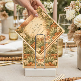 ソフトデザートワイルドフラワーベイビーシャワー スタンダードカクテルナプキン