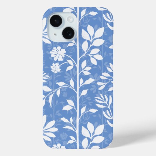 ソフトデニムブルーの花詩ボタニカル Case-Mate iPhoneケース (裏面)