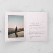 ソフトデリケート淡い色の赤面シンプルエレガントバラピンク 案内状 (内部)