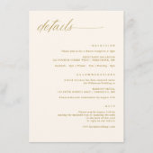 ソフトデリケート金ゴールドクリーム結婚の詳細 エンクロージャーカード (正面)