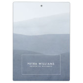 ソフトトランクルグレイ抽象芸術風景 クリップボード (裏面)