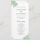 ソフトトロピカルパームリーフ結婚式 プログラム (正面/裏面)