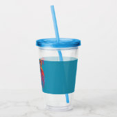 ソフトトーンパーソナライズされたライオン アクリルタンブラー (左)