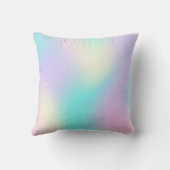 ソフトトーン虹色ホログラフィック背景 クッション (裏面)