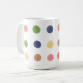 ソフトドットオリジナルコンテンポラリーのカラーパターン コーヒーマグカップ (正面左)