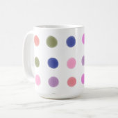 ソフトドットオリジナルコンテンポラリーのカラーパターン コーヒーマグカップ (正面左)