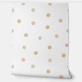 ソフトドット：水彩水玉模様 壁紙