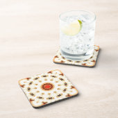 ソフトドリーミークリーム花柄 コースター (右側)