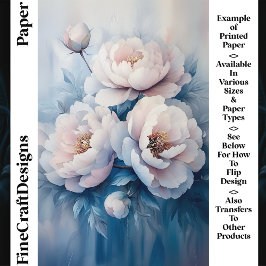ソフトドリーミーホワイト&ピンクペオニーCR1クラフト紙