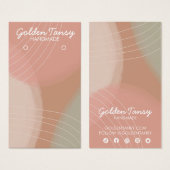 ソフトニュートラルイヤリングネックレスジュエリーディスプレイカード (正面&裏面)