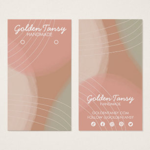 ソフトニュートラルイヤリングネックレスジュエリーディスプレイカード