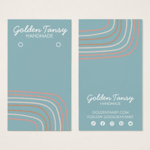 ソフトニュートラルイヤリングネックレスジュエリーディスプレイカード