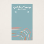 ソフトニュートラルイヤリングネックレスジュエリーディスプレイカード (正面)