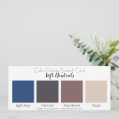 ソフトニュートラルカラーパレット見本カード 招待状 (スタンド正面)