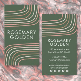 ソフトニュートラルラインミニマルシンプルリストエレガントシック 名刺