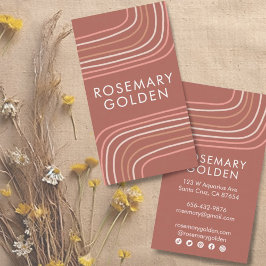 ソフトニュートラルラインミニマルシンプルリストエレガントシック 名刺