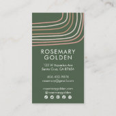 ソフトニュートラルラインミニマルシンプルリストエレガントシック 名刺 (裏面)