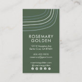 ソフトニュートラルラインミニマルシンプルリストエレガントシック 名刺 (裏面)