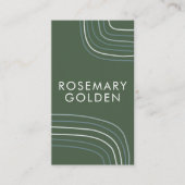 ソフトニュートラルラインミニマルシンプルリストエレガントシック 名刺 (正面)