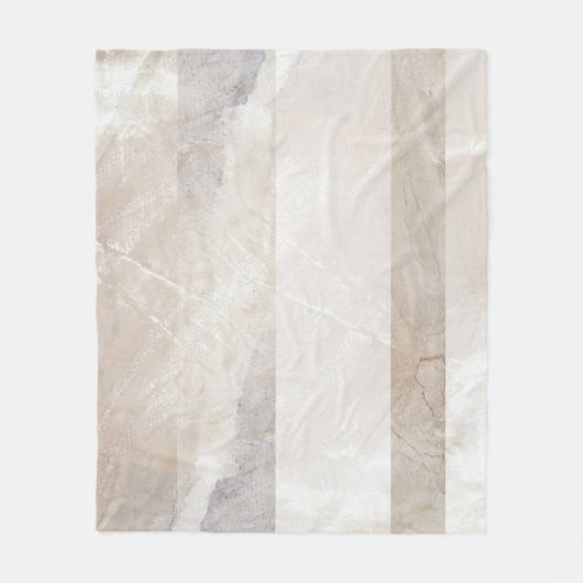 ソフトニュートラル幾何ストライプ抽象芸術毛布 フリースブランケット (正面)