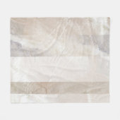 ソフトニュートラル幾何ストライプ抽象芸術毛布 フリースブランケット (正面(横))