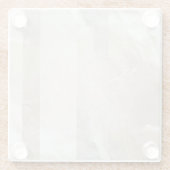 ソフトニュートラル幾何抽象芸術 ガラスコースター (裏面)