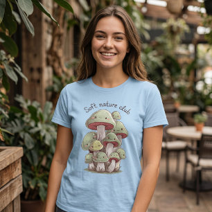 ソフトネイチャークラブ - かわいいキノコの群れ Tシャツ