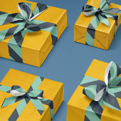 ソフトネイビーとミントグリーンワイドストライプ グログランリボン