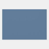 ソフトネイビー、ブルー、ホワイトプレイド ラッピングペーパーシート (正面2)