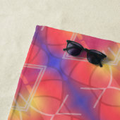 ソフトネオン層抽象デザイン ビーチタオル (インサイチュ)