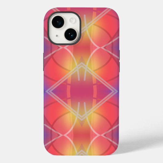 ソフトネオン層抽象デザイン Case-Mate iPhoneケース (裏面)