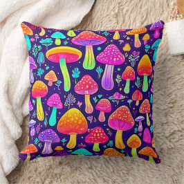 ソフトネオン:マンガのキノコのパッチ クッション