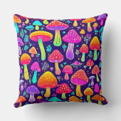 ソフトネオン：マンガのキノコのパッチ クッション (裏面)