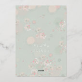 ソフトネスティーローズ モーニングアフター 箔招待状 (裏面)