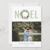 ソフトノエル赤面グリーンクリスマスリース写真 シーズンカード (正面)