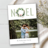 ソフトノエル赤面グリーンクリスマスリース写真 シーズンカード